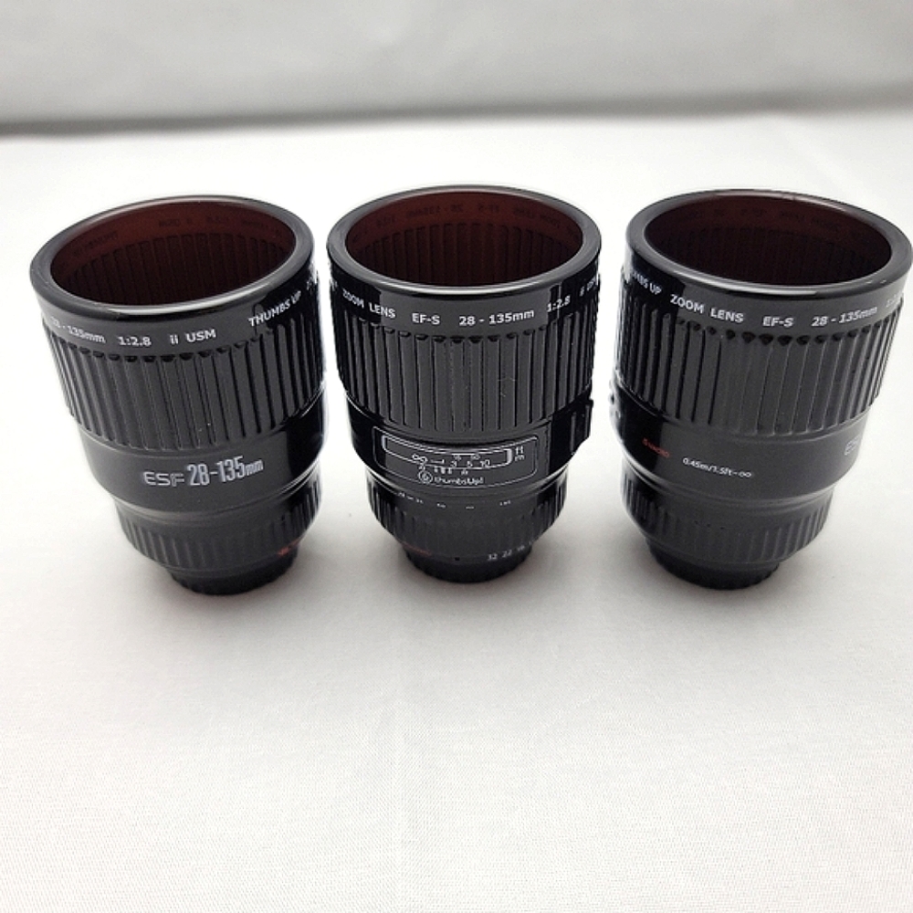 *LAST CHANCE* Camera Lens Shot Glasses (Set Of 3)